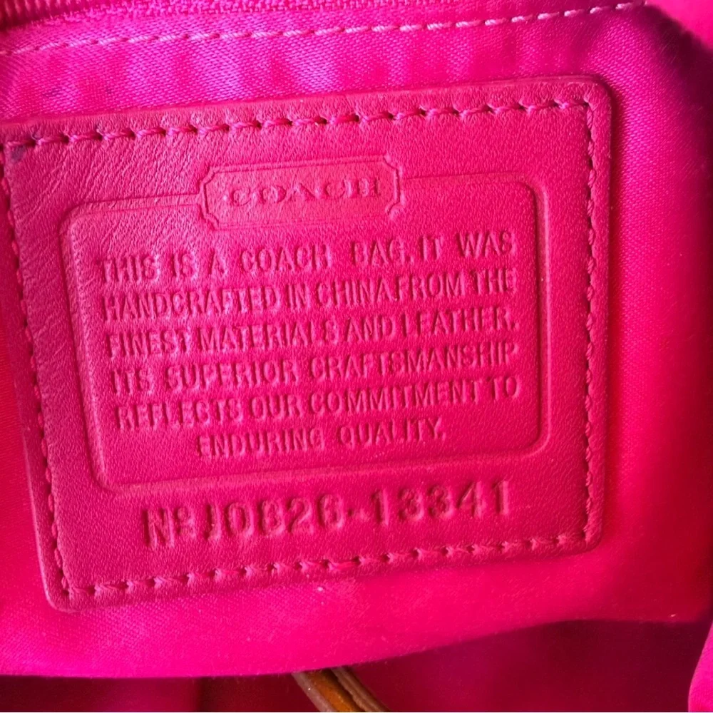 Coach Pink Signature C Monogram Hobo Shoulder Bag Wristlet Set Y2K Barbiecore
